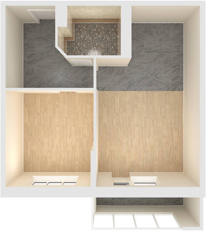 Купить в Краснодаре - Евро 2-комнатная 45,2 кв.м.