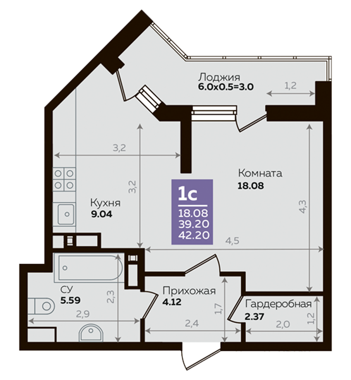 Недвижимость в жилом комплексе Литер 7 Квартира-студия