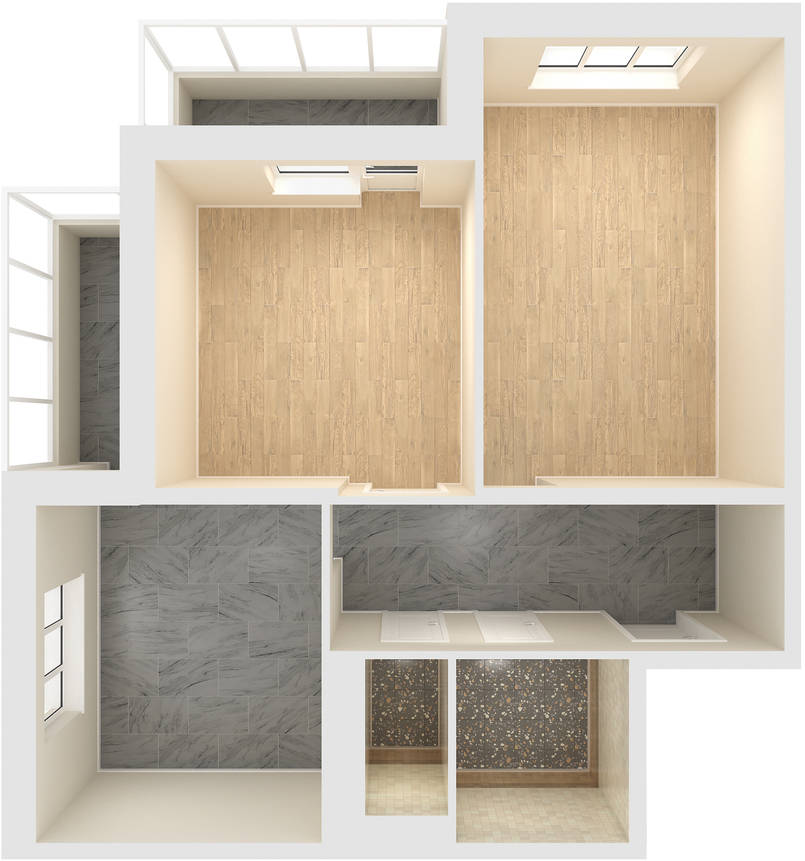 Купить в Краснодаре - 2-комнатная квартира 56,5 кв.м.