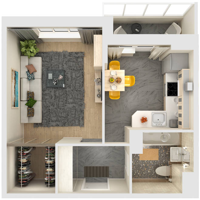 Купить в Краснодаре - 1-комнатная квартира 37,1 кв.м.