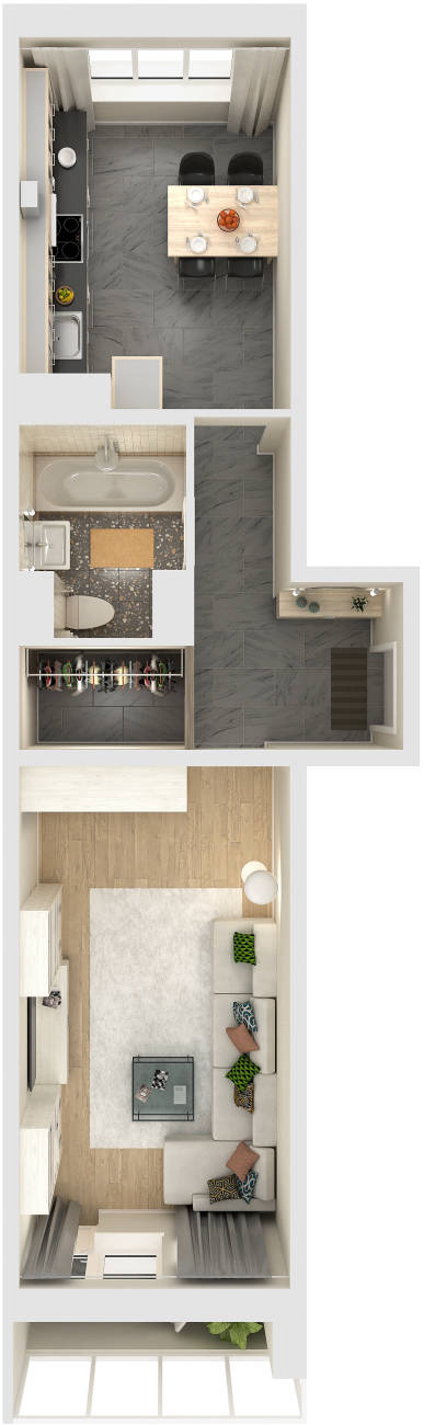 Купить в Краснодаре - 1-комнатная квартира 43,7 кв.м.