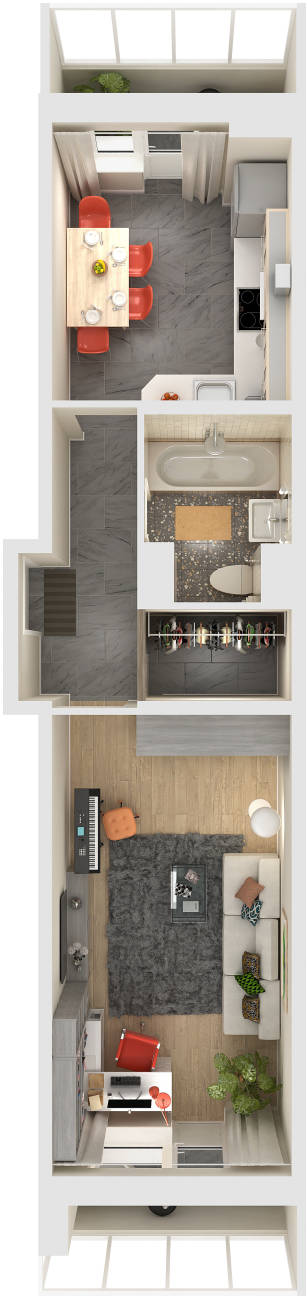 Купить в Краснодаре - 1-комнатная квартира 43,8 кв.м.