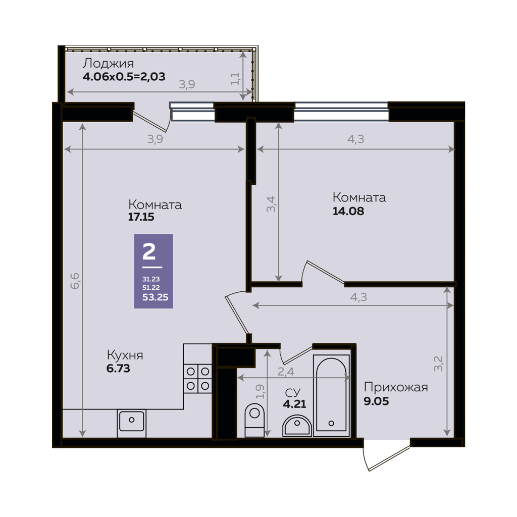 Недвижимость в жилом комплексе Литер 8 Евро 2-комнатная