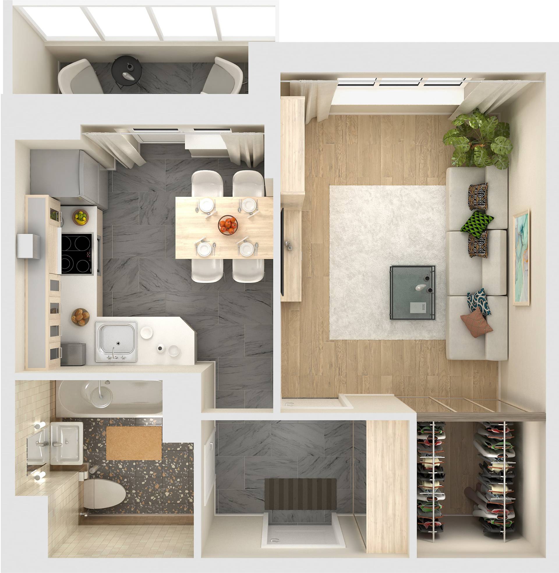 Купить в Краснодаре - 1-комнатная квартира 37 кв.м.