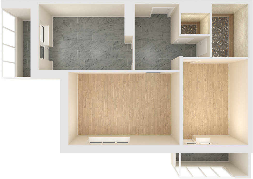 Купить в Краснодаре - 2-комнатная квартира 58,9 кв.м.