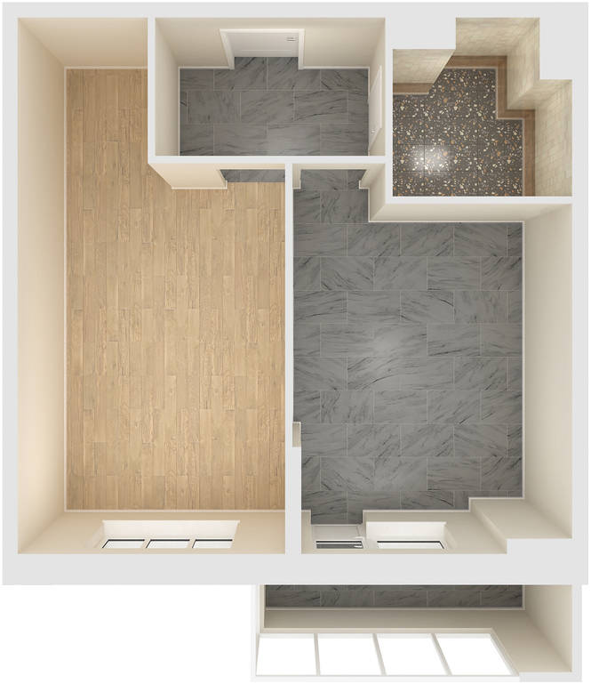 Купить в Краснодаре - 1-комнатная квартира 43,7 кв.м.